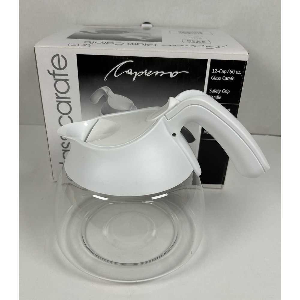 Capresso Replacement Coffee Carafe 12-Cup Elegance Fits #446 WHITE NEW!